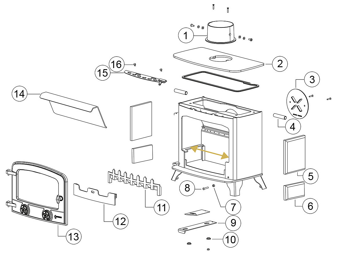 Common Parts in a Stove | Parts in a Woodburner | Rangemoors
